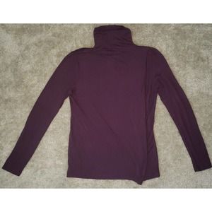 CLUB MONACO Viscose Burgundy Turtleneck long sleeves Blouse Women Size Small